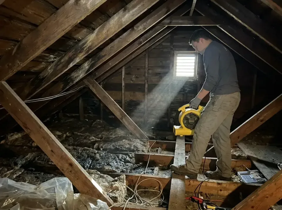 attic-water-damage-drying-proc-007 — frequently asked questions, Emergency Water Extraction & 24/7 Flood Response in Corning…